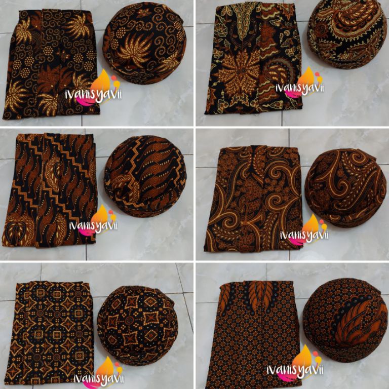ART X84Q 1set Jarik Cowok  Blangkon Motif Baru Lebih Lengkap