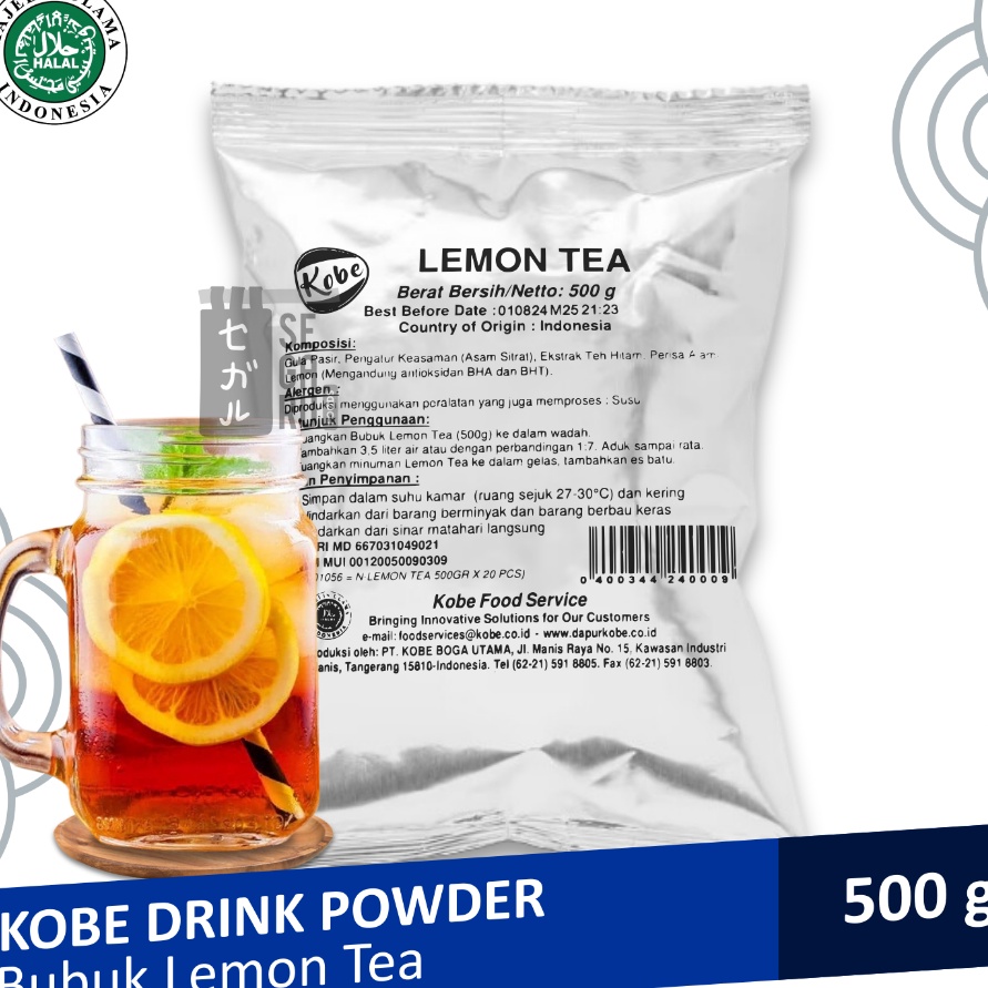 

Terlaris Lemon Tea Kobe Teh Bubuk Lemon Tea Powder Drink Halal 5 gram