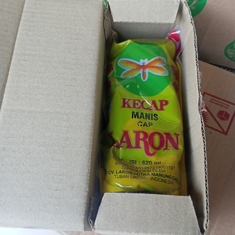 

Kecap laron besar 620 ml + packing aman, kardus