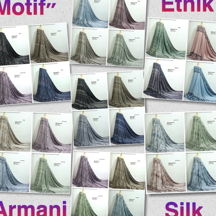 COD NEWPRODUCT kain armani motif silk brown terbaru  kain armani mengkilat  kain silk motif cantik  