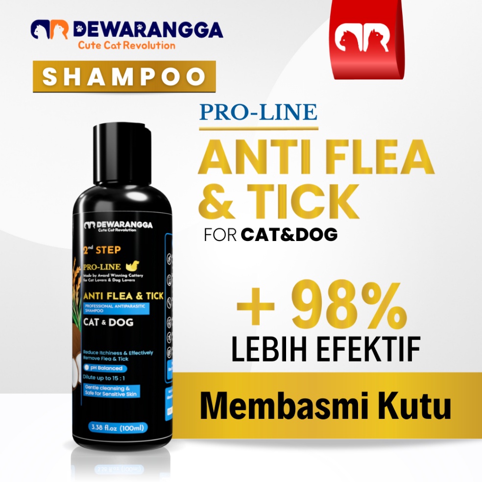 WSL873 HOT Shampo Anti Kutu Kucing dan Anjing Dewarangga PROLINE ANTI FLEA  TICK Shampo Kucing Shamp