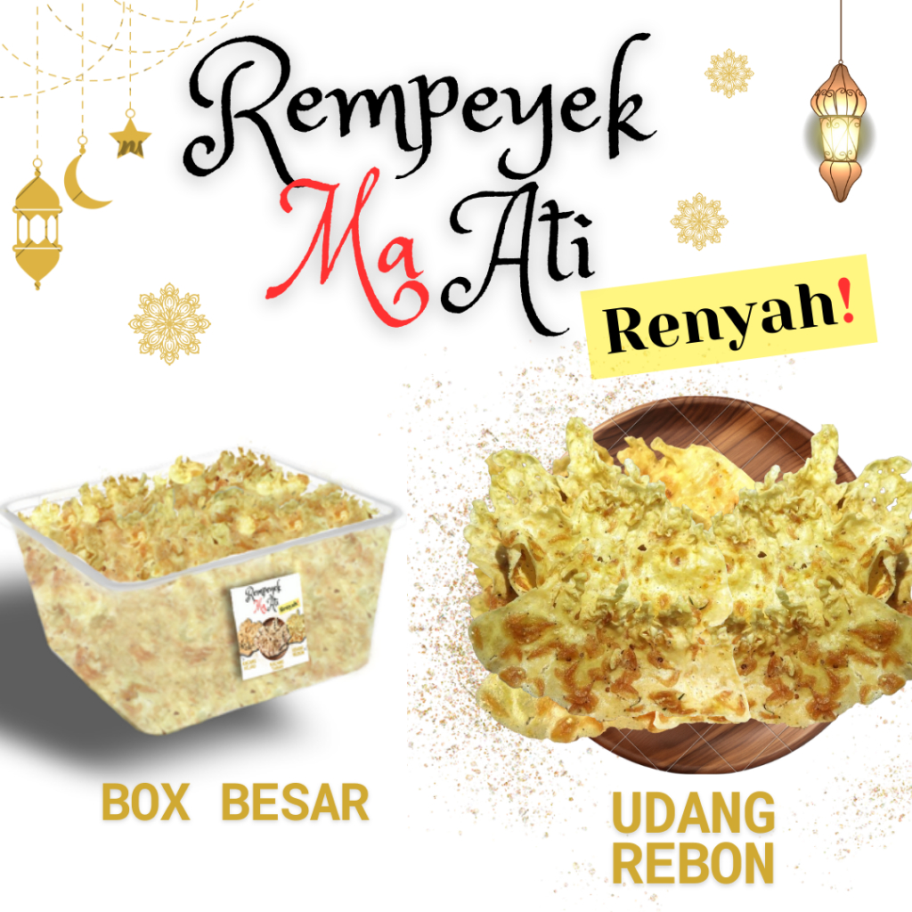 

Peyek / Rempeyek Ma Ati - Udang Rebon - Box Besar