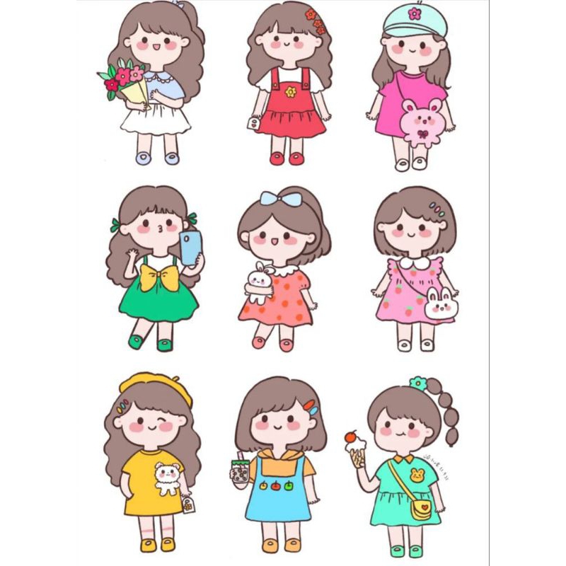 

[Sudah Cutting] stiker girls