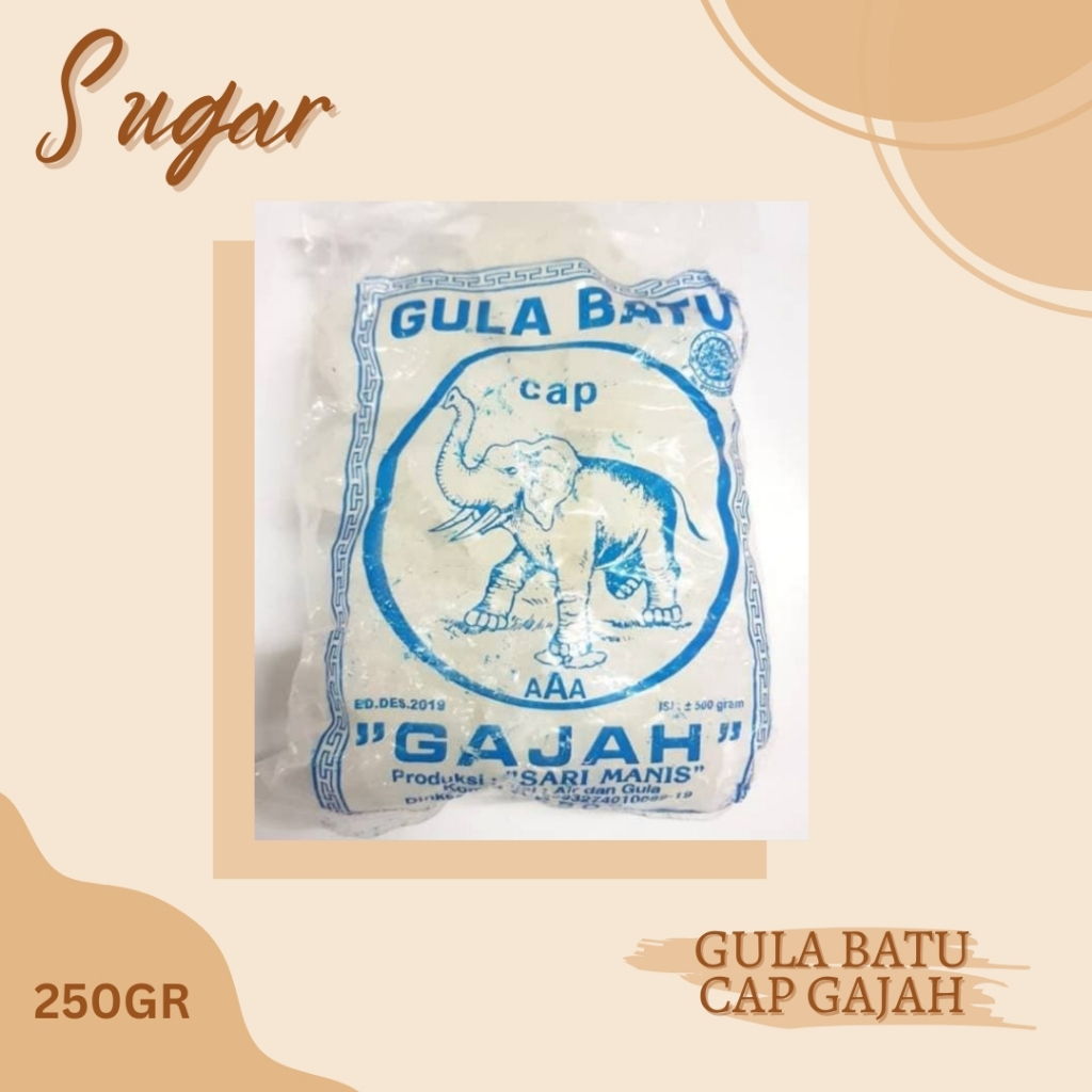 

SUGAR | GULA BATU / KRISTAL | GULA BATU CAP GAJAH 250GR