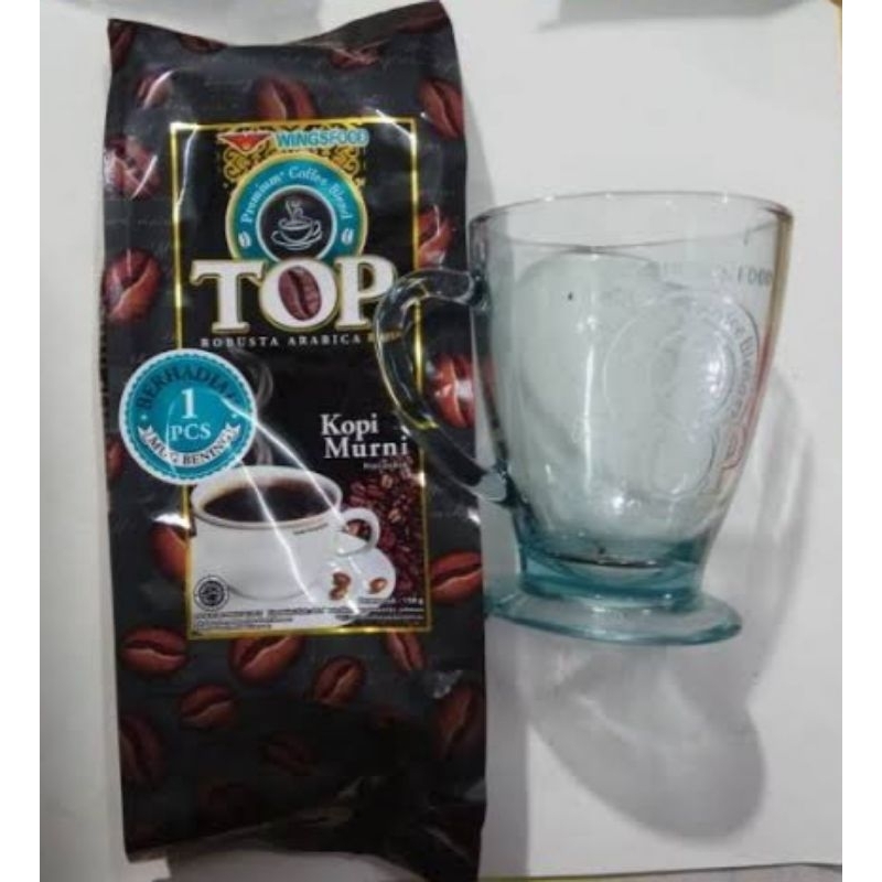 

Top kopi bubuk murni robusta arabica 158g ( Gratis Gelas )