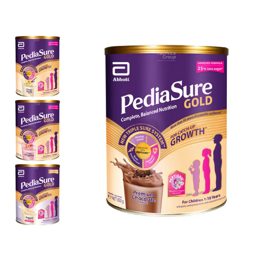 PediaSure GOLD PEPTIGRO TripleSure Milk Susu Formula Powder 400gr 850gr- Susu Pediasure
