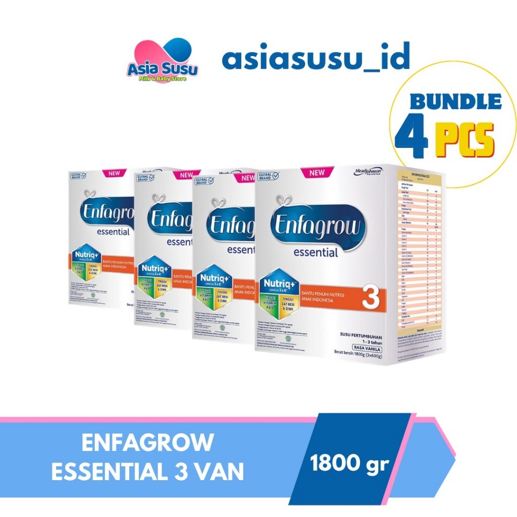 

[KARTONAN] ENFAGROW ESSENTIAL 3 1800GR VANILA BUNDLE 4PCS