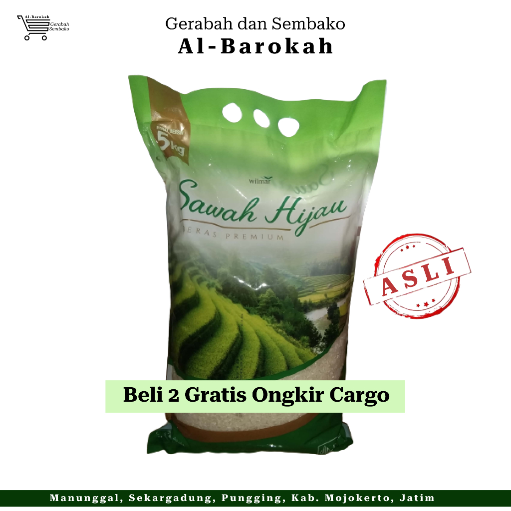

Beras Premium Sawah Hijau 5 Kg Al Barokah - Sawah Hijau Premium