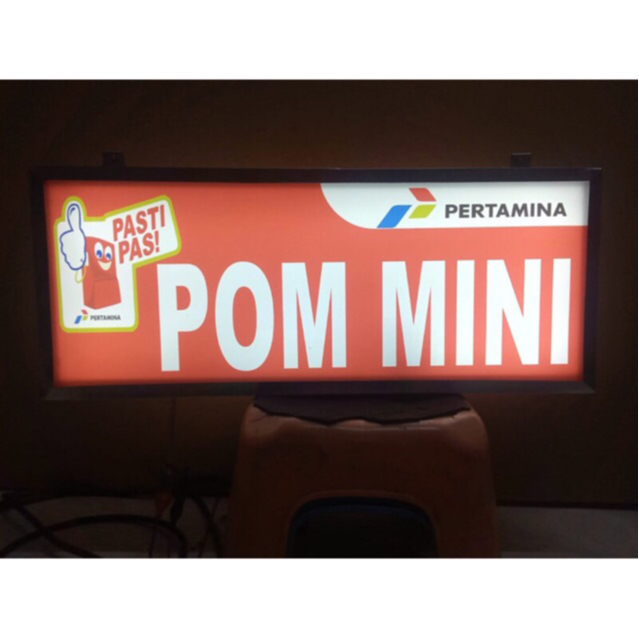 NEON BOX  PERTAMINI TERLARIS TERJANGKAU BOLAK BALIK NYALA TERANG | PLANG PENANDA TOKO AGEN POM MINI