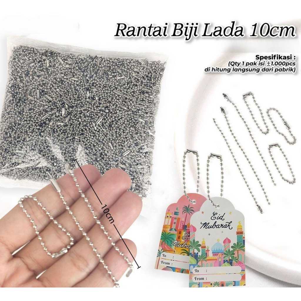 

Rantai Biji Lada 10 Cm Silver| Gold ( 1 Pak 1000 Pcs )