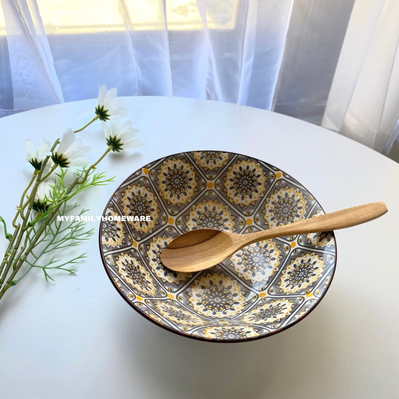 Mangkok Keramik Abu Abu, Mangkok Mie, Mangkok Korea Aesthetic