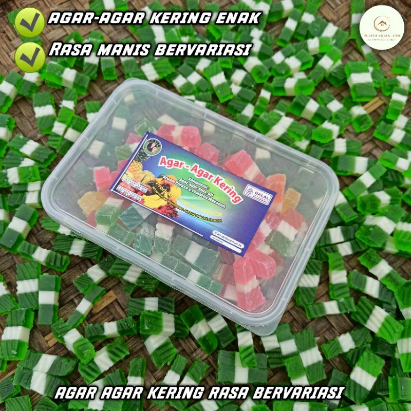 

Agar agar kering pelangi rasa manis dan bervariasi varian 500g