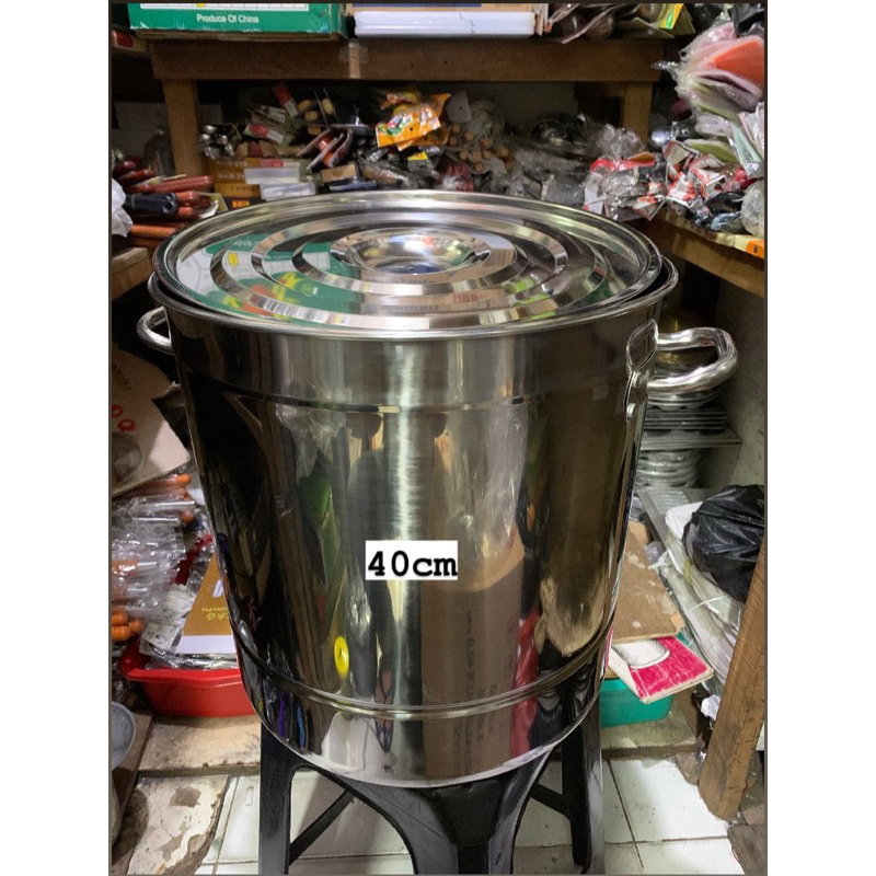 Panci steamer stainless steel | dandang kukusan super tebal 40cm
