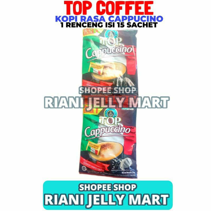 

Top Coffee Cappucino 1 Renceng Isi 15 Sachet 25gr