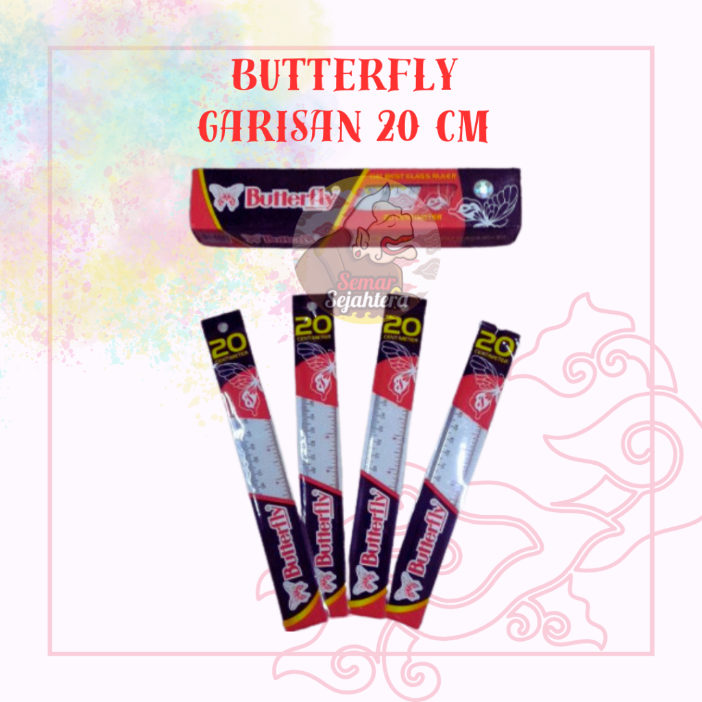 

[PCS] PENGGARIS / GARISAN BUTTERFLY 20 CM*