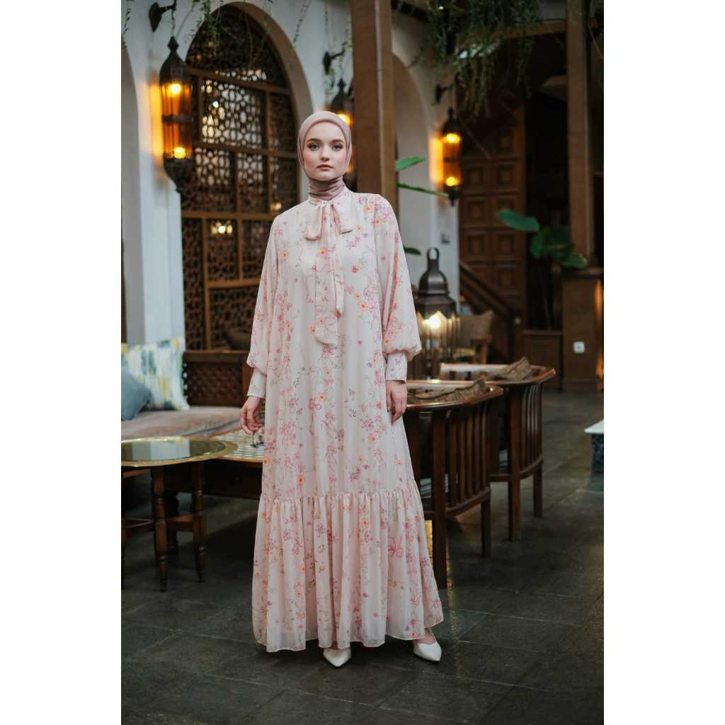 Adeola Scarf - Khareem Dress - Dress Motif - Peach