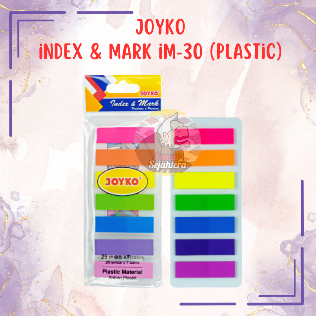 

[SET] PEMBATAS JOYKO IM-30 INDEX & MARK / PENANDA 7 WARNA PLASTIK*