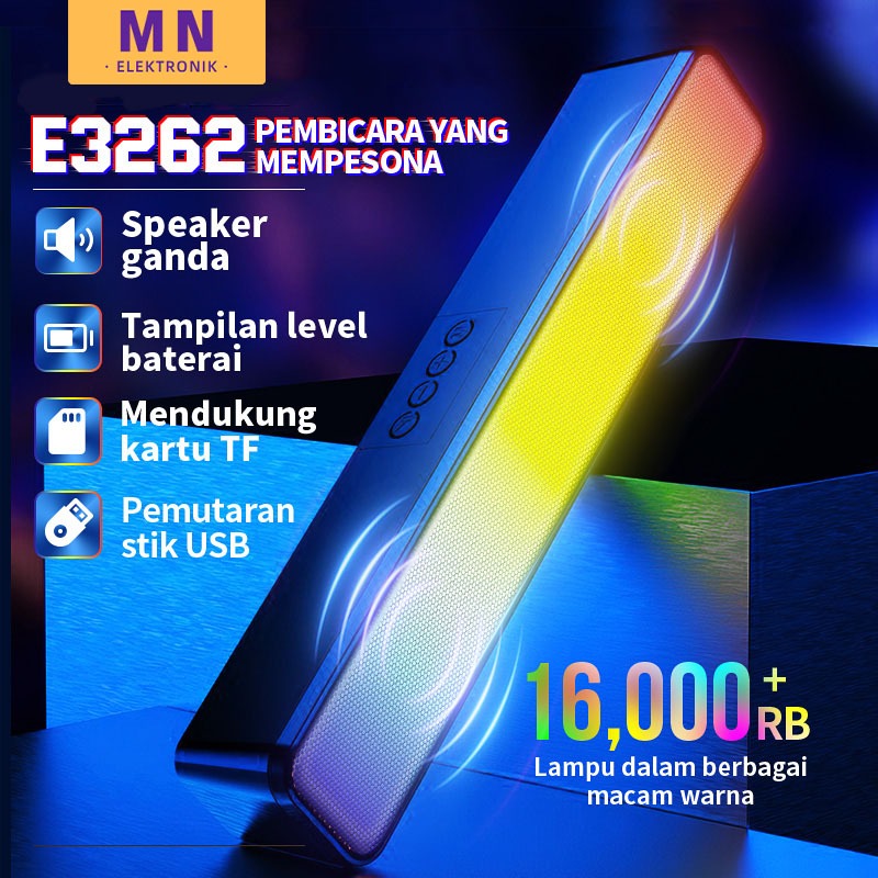 Speaker Bluetooth RGB Speaker Bluetooth Portable Charger Suara Audio Speaker Music Box Bluetooth Spe