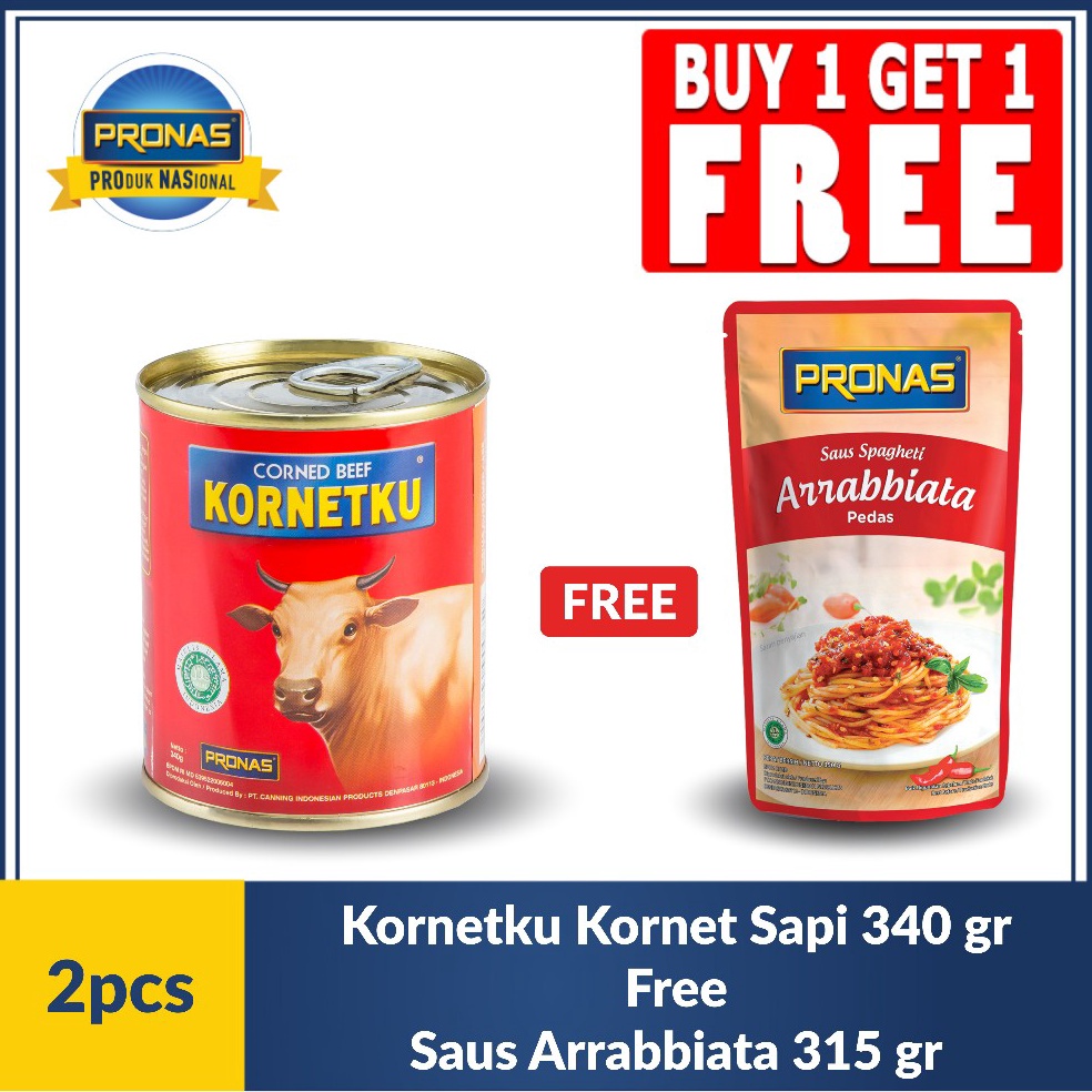 

INV363 FREE ONGKIR PRONAS Kornetku Kornet Sapi 34 gr Free Saus Arrabbata 315 gr