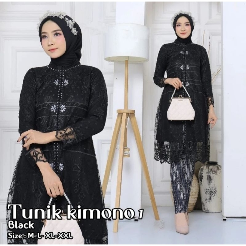 SETELAN KEBAYA TUNIK - TUNIK KIMONO - KEBAYA PESTA - TUNIK PESTA - TUNIK LEBARAN - KONDANGAN - TUNIK