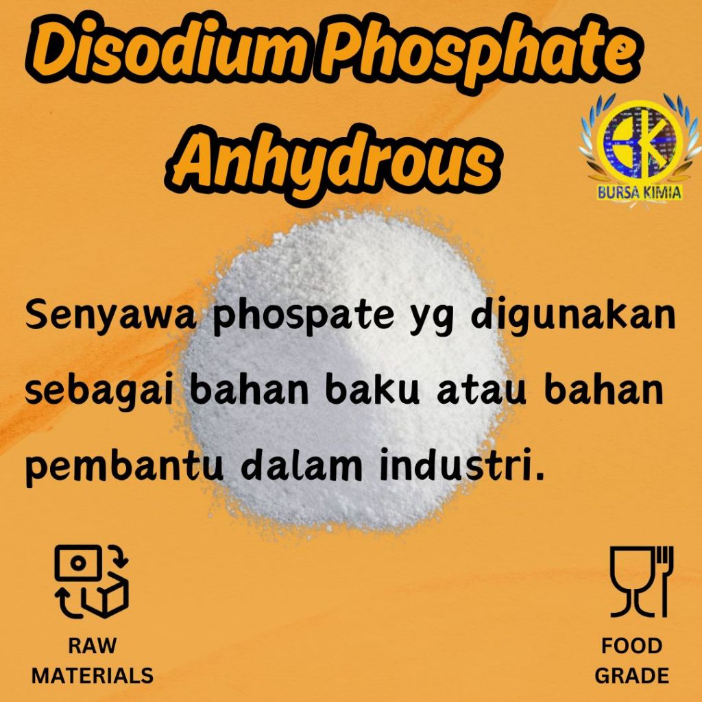 

Disodium Fosfat DSP 1kg / Disodium Phosphate Anhydrous Pengatur pH Makanan