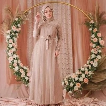 Maxi mikayla/Gamis brukat Tile Dress Brukat