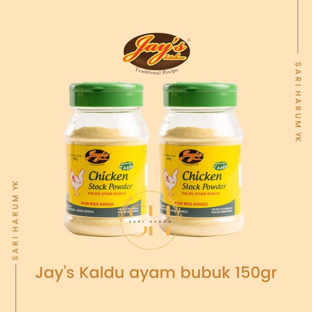 

Bumbu Dapur | Bumbu Kaldu | Bumbu kaldu Ayam | Chicken Stock powder | Kaldu ayam bubuk Jays | Chicken Stock Powder Jays 150gr