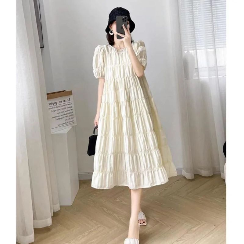 PAKAIAN WANITA BAJU MIDI DRESS ORIANA FLARE "