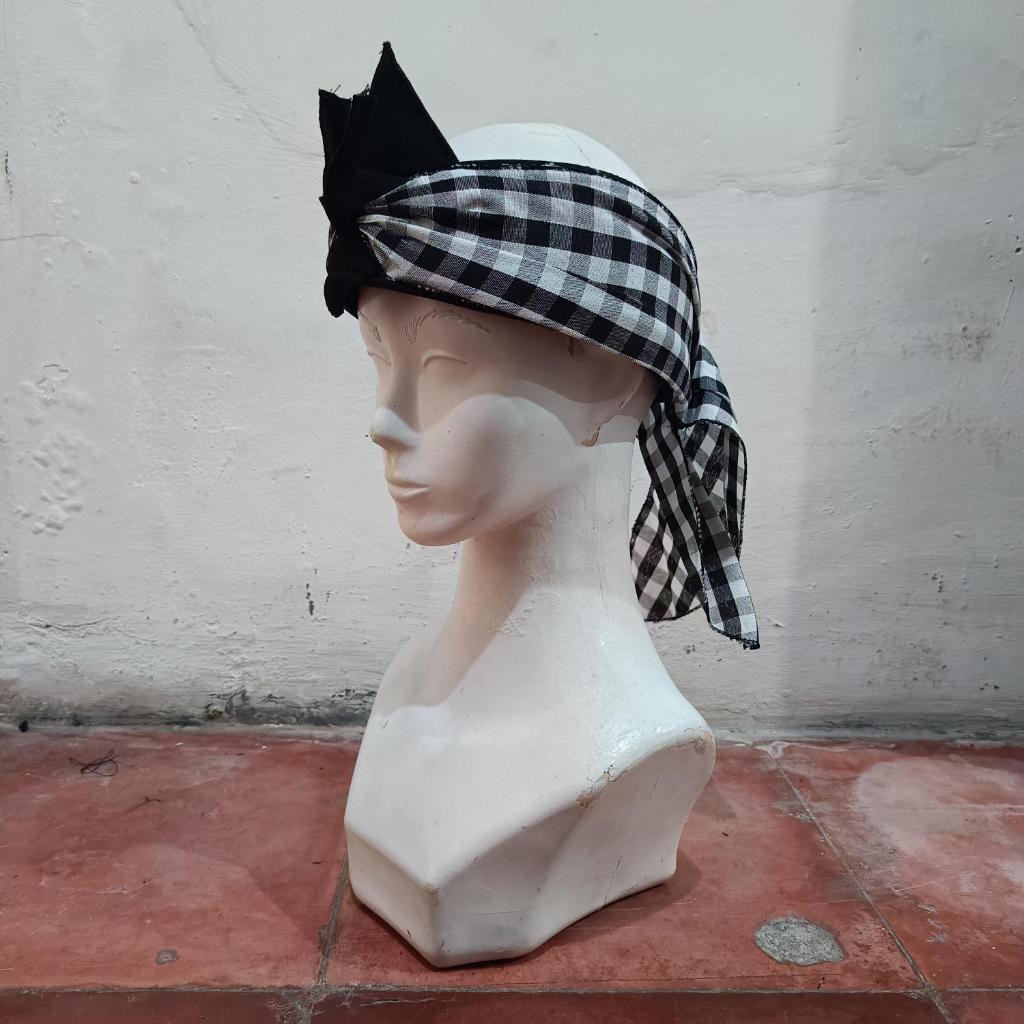 Ikat kepala Headbands batik poleng HITAM