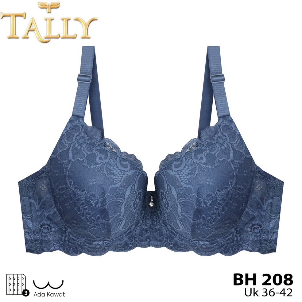 ART F1T TALLY BH 28 Bra Ada Kawat Bahan Renda Busa Tipis Cup C Kait 3 Bra Brokat Fashionable dan Nya