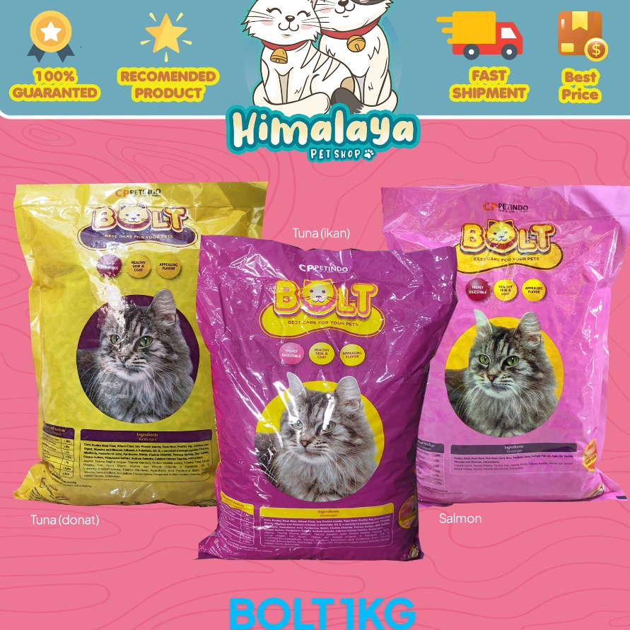 HOT Makanan Kucing kering murah BOLT  Makanan kucing termurah
