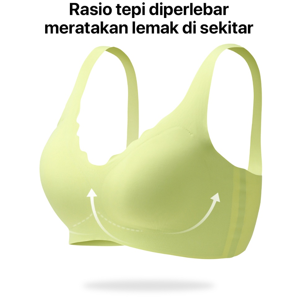 ART S95G GRENEYGbrasBra Set Bernafas Seamless Sport Push Up Bra Set Celana Dalam Wanita busa tipis T
