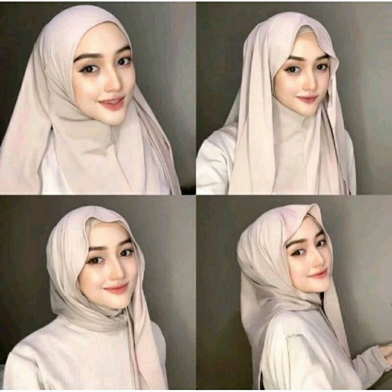 Krudung Pasmina Iner Menutup Leher/Hijab Pasmina Oval Instan