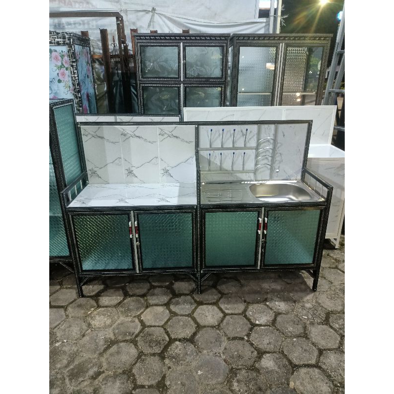 Meja Kompor + Wastpel 4pintu By : Mebel Hakim