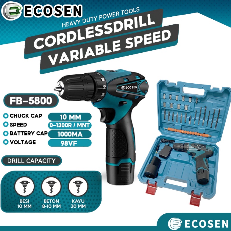MENARIK Mesin Bor TanganCordless Drill BatteryBor Cordless Power Drills Kit98V Dengan 2 Cordless Dri