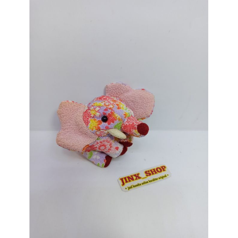 boneka gajah chirimen doll jepang kain perca original jepang