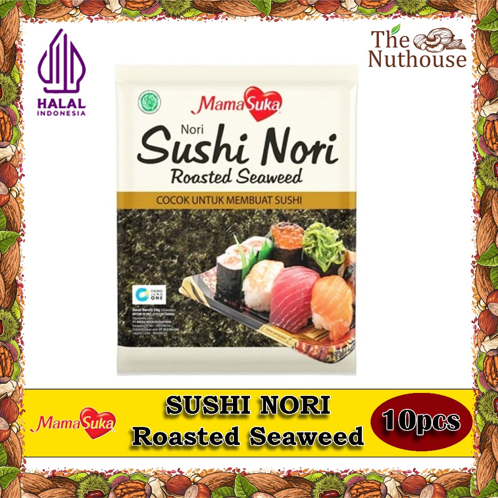 

Mamasuka Sushi Nori / Roasted Seaweed / Rumput Laut Sushi 20gr [HALAL]