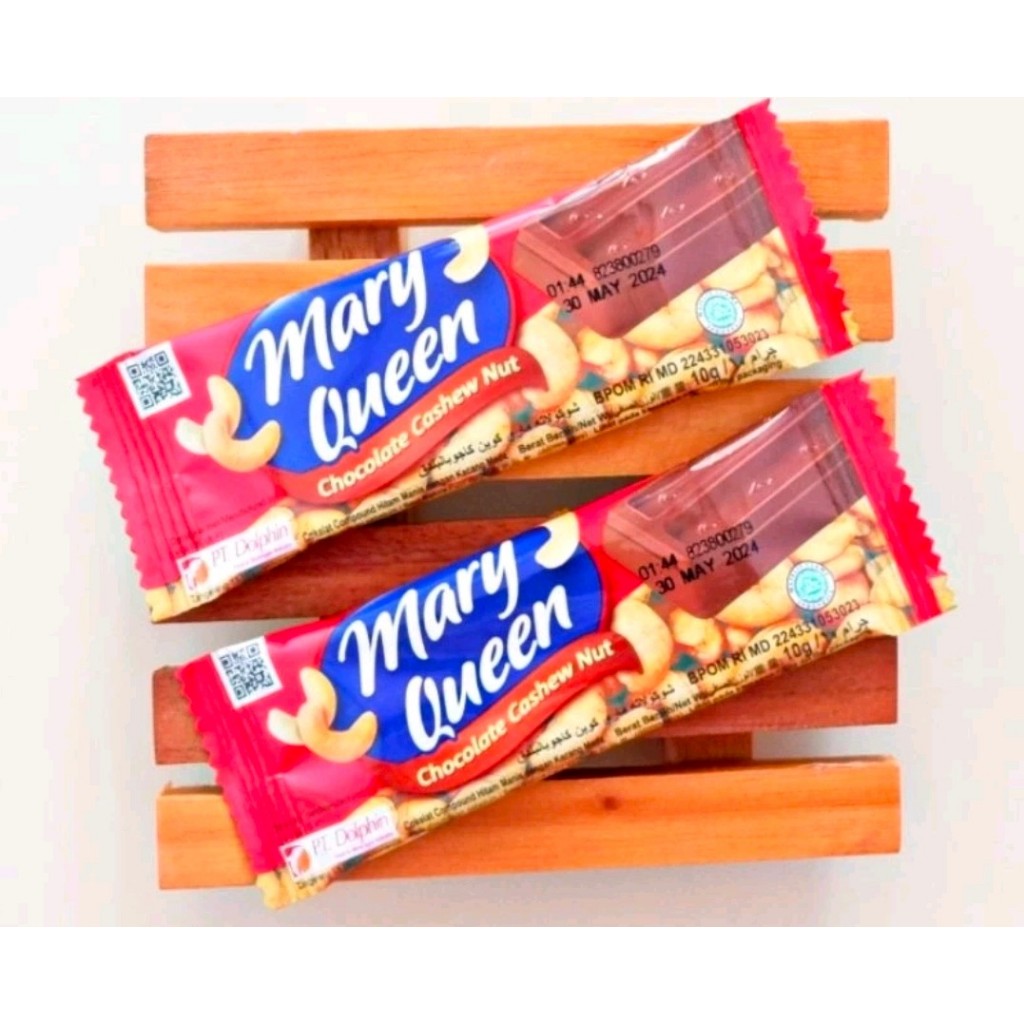 

mary queen chocolate cashew nut box isi 24 coklat kacang mede 15gr