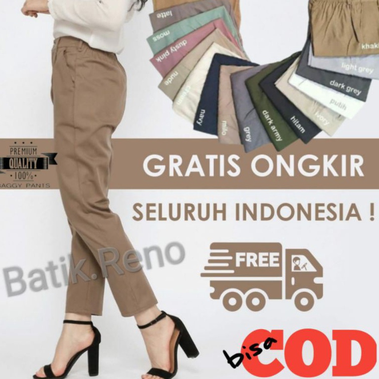 ART X73W CELANA BAGGY PANTS PREMIUM AMERICAN DRILL GRADE A CELANA PANJANG WANITA CELANA KANTOR KERJA