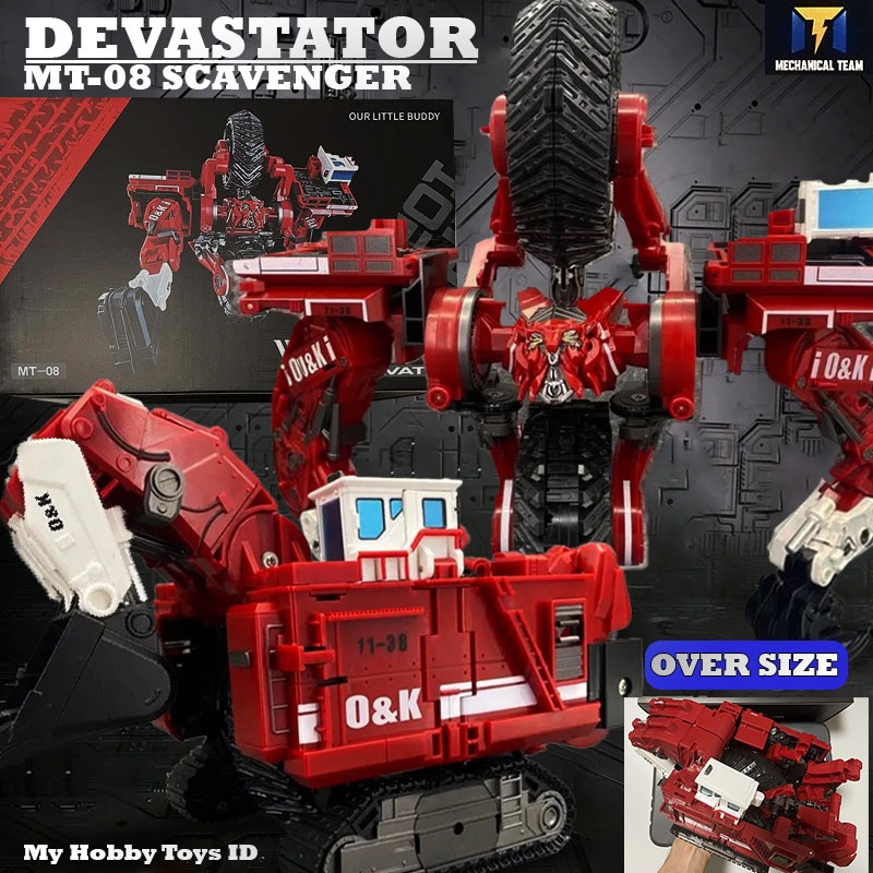 [ 100% Original ] Mechanical Team Robot Trans Formers MT-08 MT-07 Scavenger Oversize Transfrom Mobil