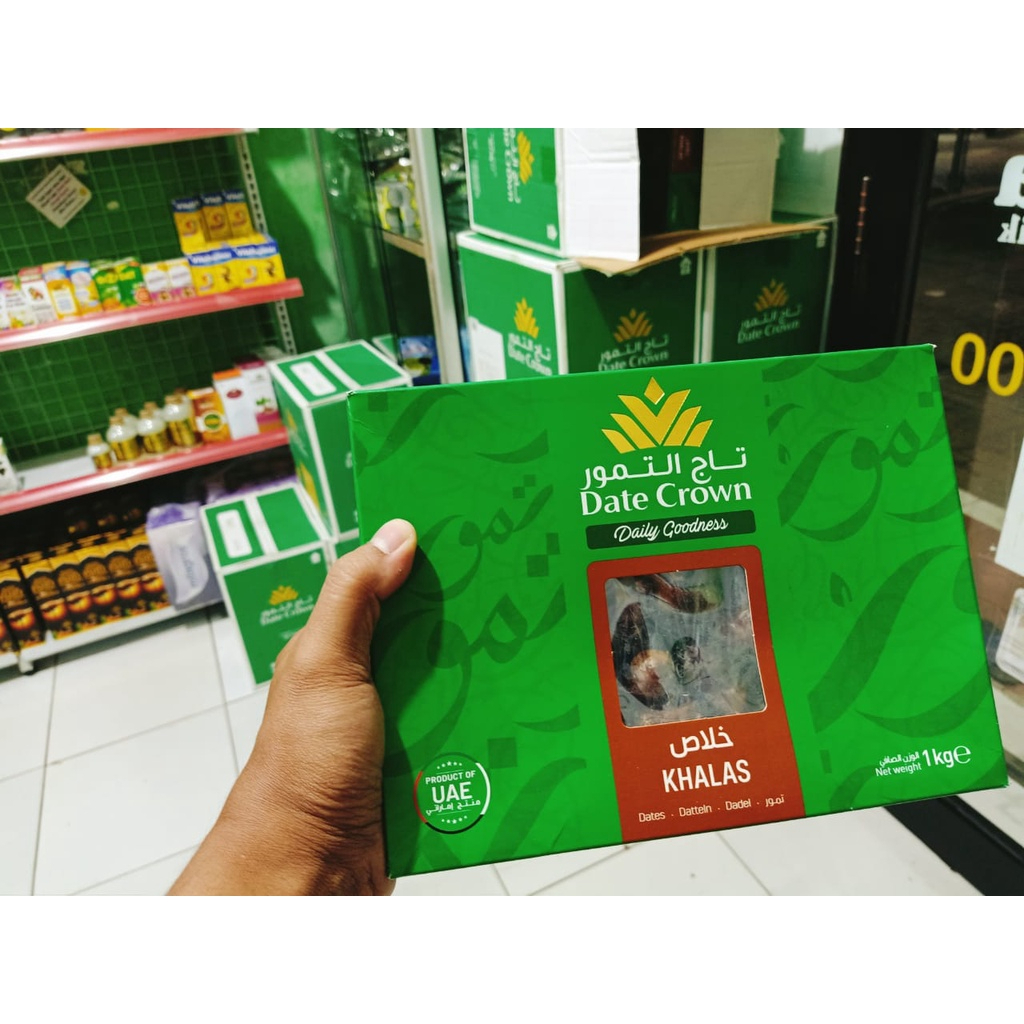 

Kurma Date Crown Khalas lunak dan manis rasanya Isi 1 kg Kemasan Baru