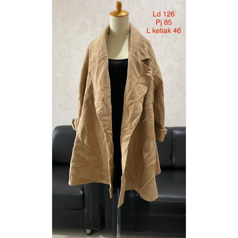Asm collection winter long  coat wool double face model megar outer