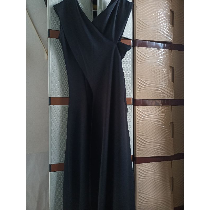 preloved baju kondangan dress unik, tunik hitam preloved
