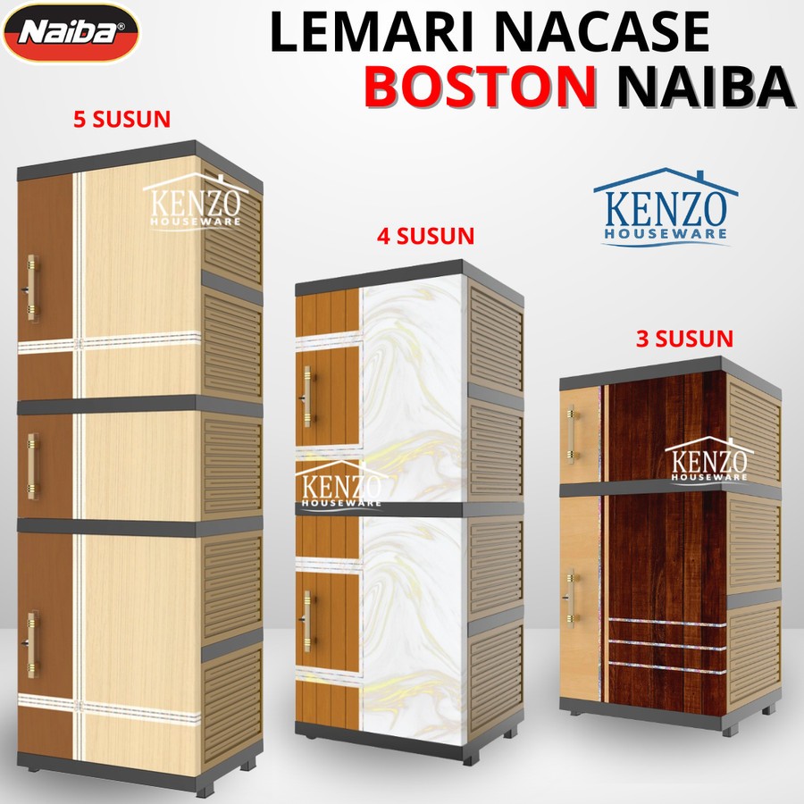 Lemari Plastik + Kunci Susun 5 Lemari Nacase Baju Minimalis Kuat Naiba