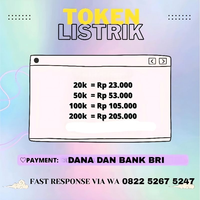 ISI ULANG TOKEN LISTRIK PLN