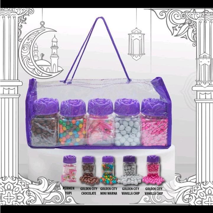 

HAMPERS COKLAT UNGGU TOPLES BUNGGA ISI 5