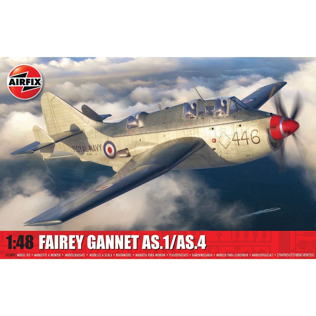 Model Kit Pesawat Tempur Fairey Gannet AS.1/AS.4 Airfix Skala 48 TNI AL Indonesia