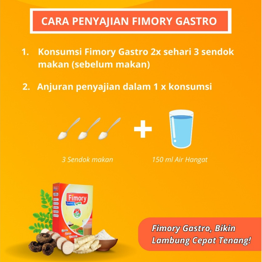

RB FIMORY GASTRO - Minuman Umbi Garut Atasi Asam Lambung Menahun dan GERD Halal dan Sudah BPOM