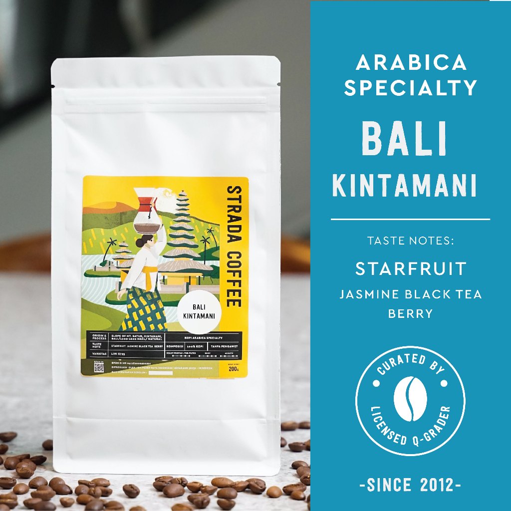 

Bali Kintamani Strada coffee 200gr- Arabica Coffee Beans - Kopi Arabika Biji / Bubuk