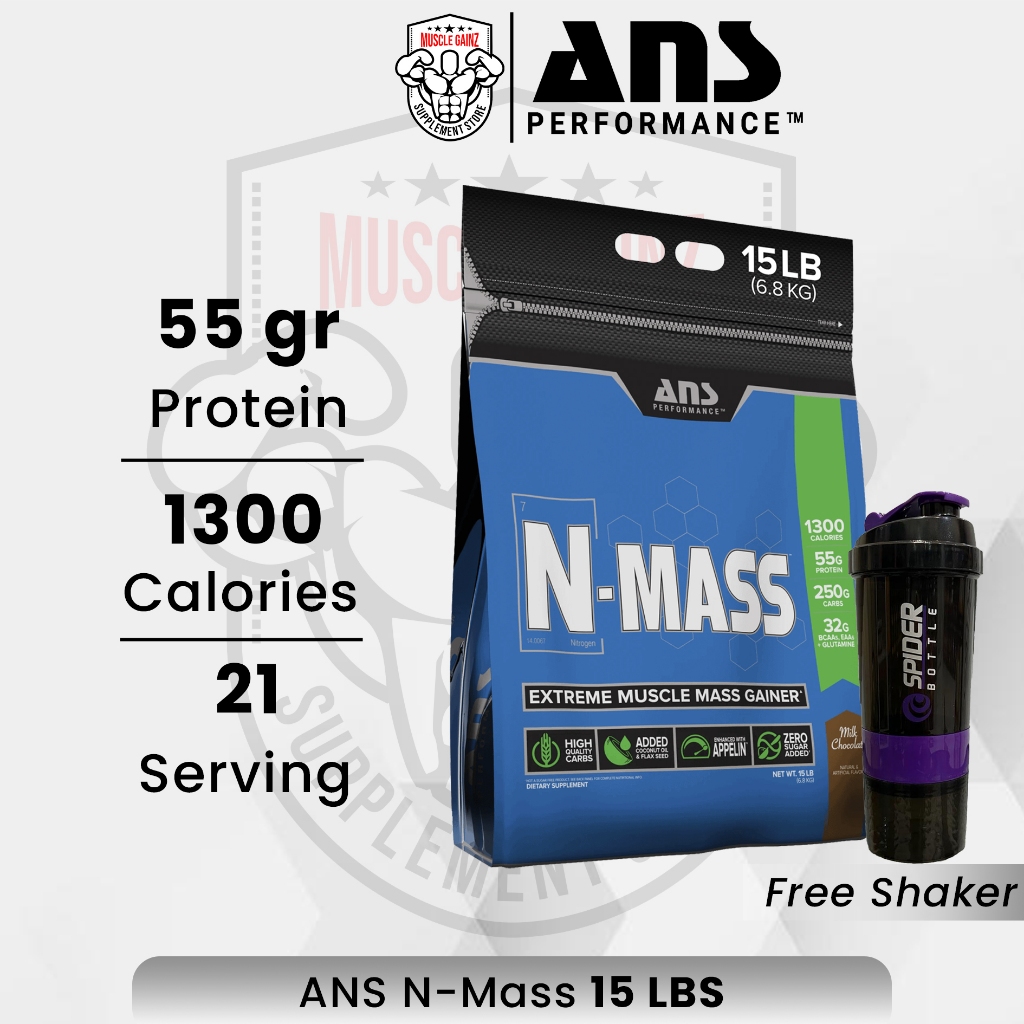 ANS Performance N-Mass Nmass Nmas 15lbs Mass Gainer Susu Protein
